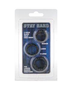 Anéis Stay Hard Preto
