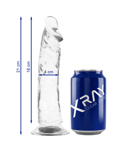 Dong Xray Clear Dildos 21cm Dimensões