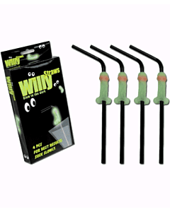 4 Palhinhas com Pénis Fluorescentes