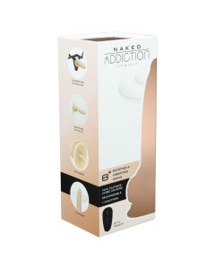 Vibrador Realístico Telecomandado Naked Addiction Rotating & Vibrating Dong Vanilla 8" Caixa