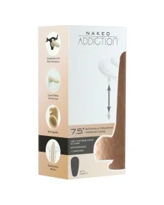Vibrador Realístico C/ Função Vai-Vem Telecomandado Naked Addiction Thrusting Dong Vanilla 6,5