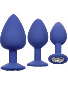 Conjunto Plugs Anais Calexotics Cheeky Gems Azul
