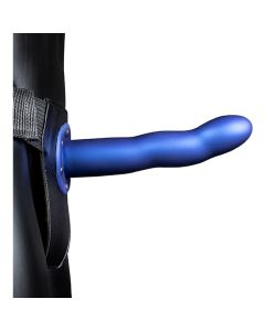 Strap On Ouch! Hollow Strap-On Curved Metallic Azul