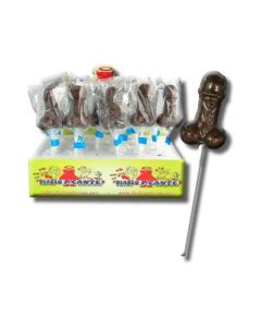 Chupa-Chupa de Goma em Forma de Pénis Chocolate