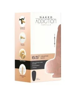 Vibrador Realístico C/ Função Vai-Vem Telecomandado Naked Addiction Thrusting Dong Vanilla 6,5