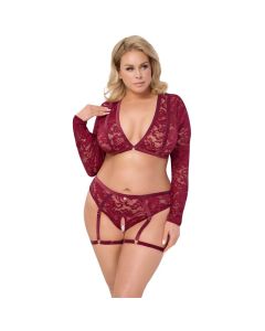 Conjunto Top & Tanga Cottelli Curves Frente