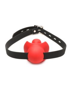 Mordaça C/ Proteção de Dentes XR Brands Silicone Gag Order Vermelho