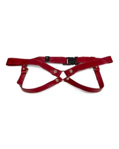 Strap On Arnês Lulu Lafem C/ 3cm Tamanho L Vermelho