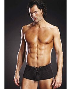 Boxer Lace Up Trunk Preto