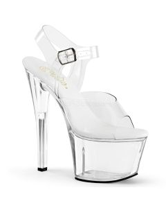 Sandália Pleaser Sky 308 Prateada